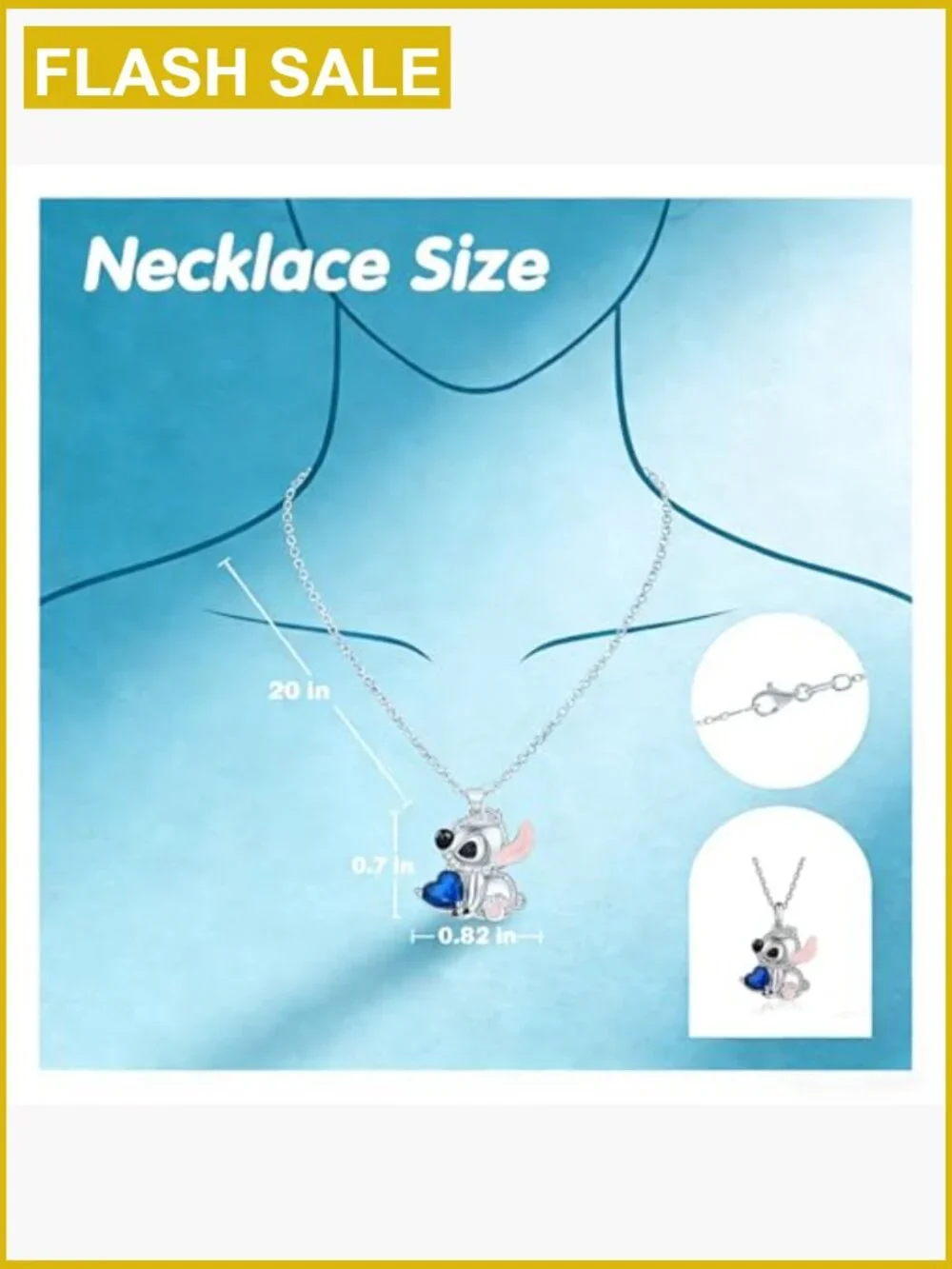 Cartoon Pendant Necklace for Girls 20 inch Stainless Steel